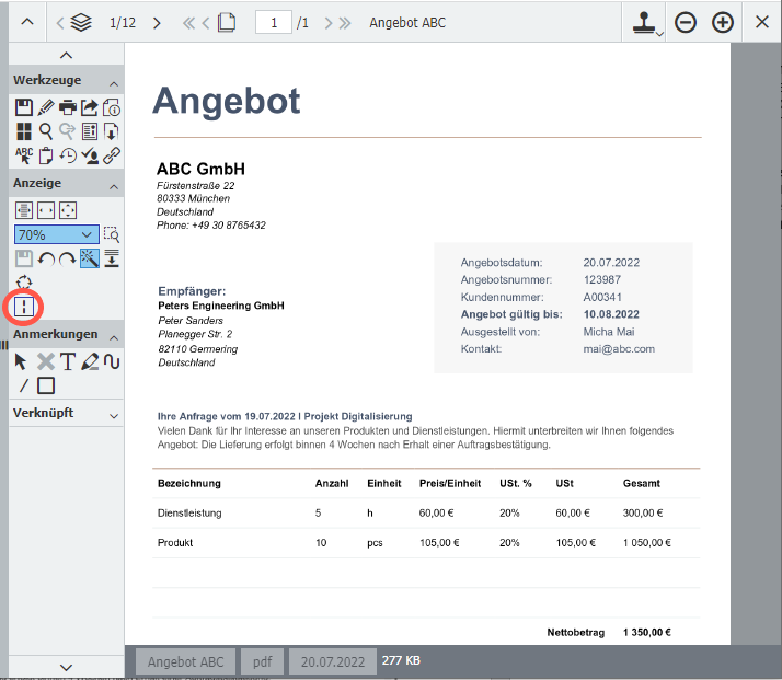 Stempel einblenden DE